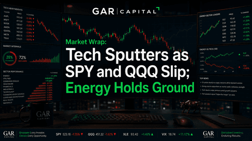 Market Wrap: Tech Sputters as SPY and QQQ Slip; Energy Holds Ground